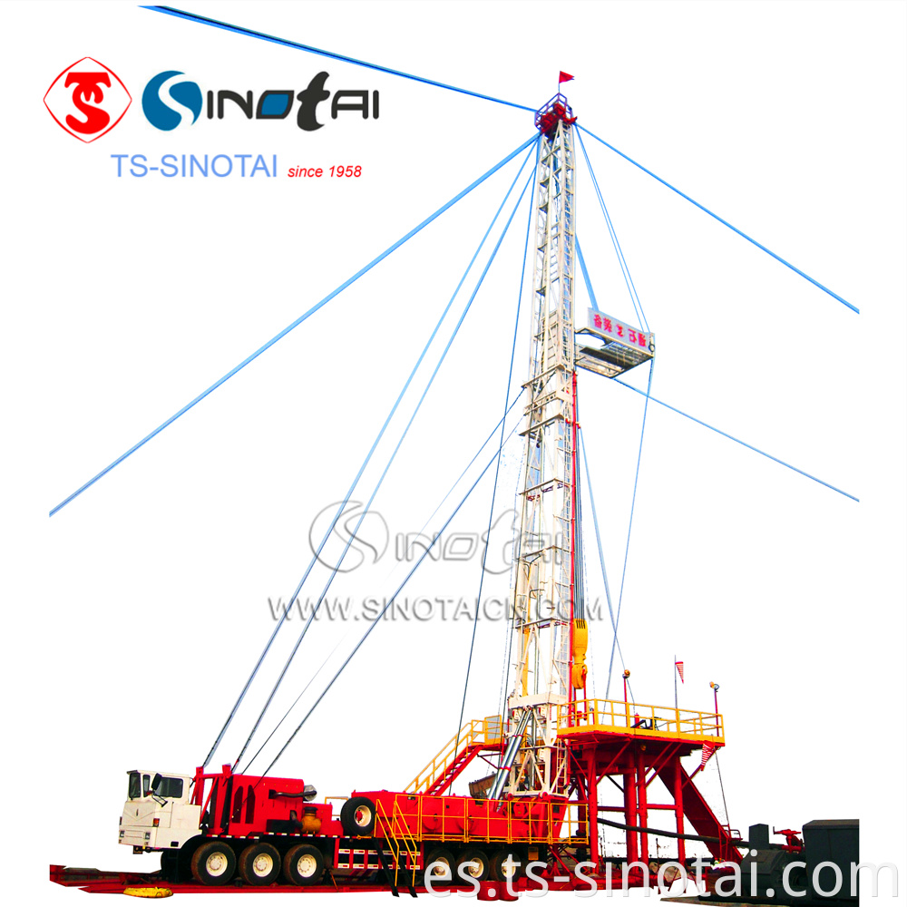 ¡Ventas calientes! Plataforma de perforación montada en camión / plataforma de reacondicionamiento de tambor doble ZJ20 XJ650 de campo petrolífero API